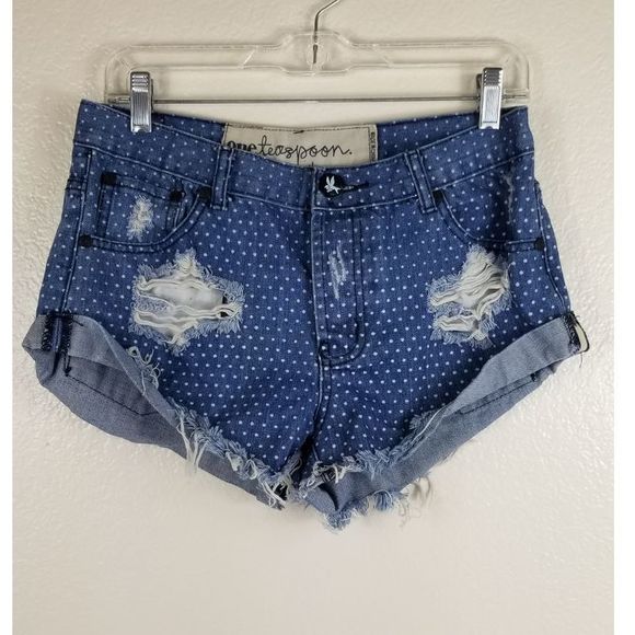 One Teaspoon Poka Dot Button up Sz 26
